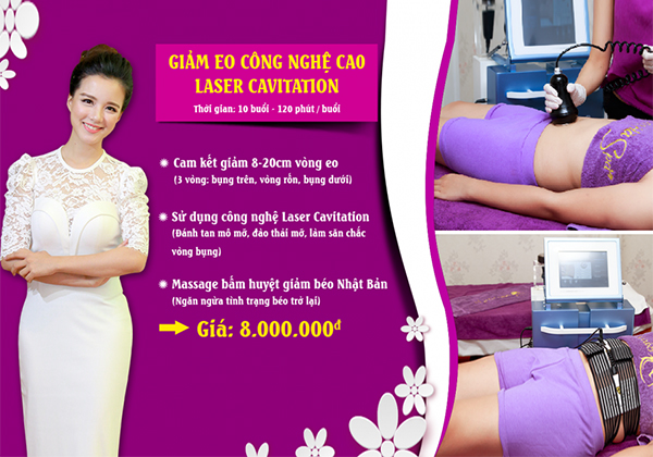 Giảm eo công nghệ cao Laser Cavitation - 10 buổi (giá chưa KM)